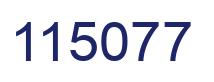 Number 115077 blue image