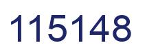 Number 115148 blue image