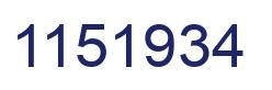 Number 1151934 blue image