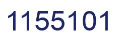 Number 1155101 blue image