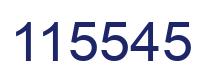 Number 115545 blue image