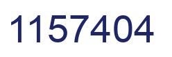 Number 1157404 blue image