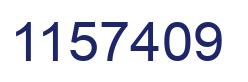 Number 1157409 blue image