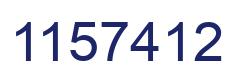 Number 1157412 blue image