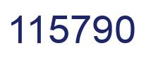 Number 115790 blue image