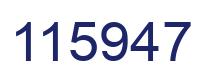 Number 115947 blue image