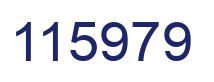 Number 115979 blue image