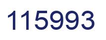 Number 115993 blue image