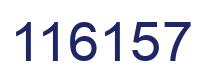 Number 116157 blue image