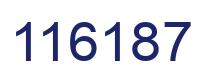 Number 116187 blue image