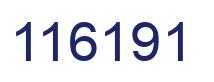 Number 116191 blue image
