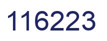 Number 116223 blue image