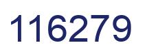 Number 116279 blue image