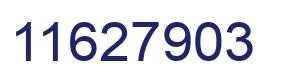 Number 11627903 blue image