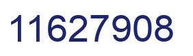 Number 11627908 blue image