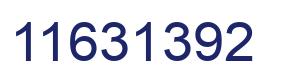 Number 11631392 blue image
