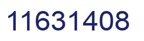 Number 11631408 blue image