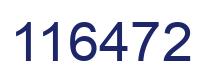 Number 116472 blue image