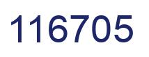 Number 116705 blue image