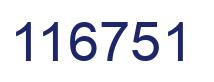 Number 116751 blue image