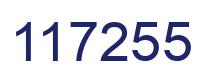 Number 117255 blue image