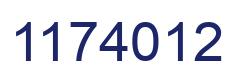 Number 1174012 blue image