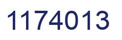 Number 1174013 blue image