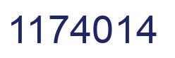 Number 1174014 blue image