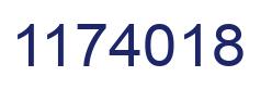 Number 1174018 blue image