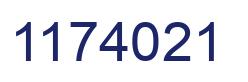 Number 1174021 blue image