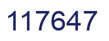 Número 117647 imagen azul