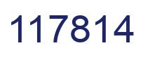 Number 117814 blue image