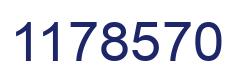 Number 1178570 blue image