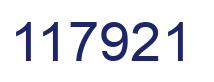 Number 117921 blue image
