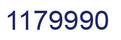 Number 1179990 blue image