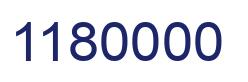 Number 1180000 blue image