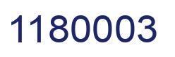 Number 1180003 blue image