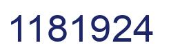 Number 1181924 blue image