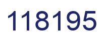 Number 118195 blue image