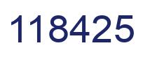 Number 118425 blue image