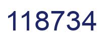 Number 118734 blue image