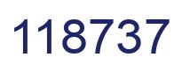Number 118737 blue image