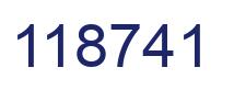 Number 118741 blue image