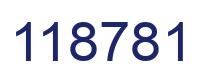 Number 118781 blue image