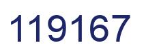 Number 119167 blue image