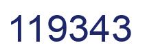 Number 119343 blue image