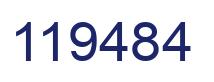 Number 119484 blue image
