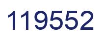 Number 119552 blue image