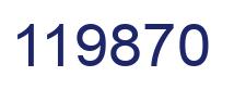 Number 119870 blue image