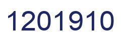 Number 1201910 blue image